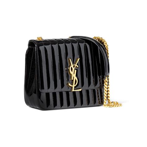 SAINT LAURENT Patent Matelasse Monogram Toy Vicky 